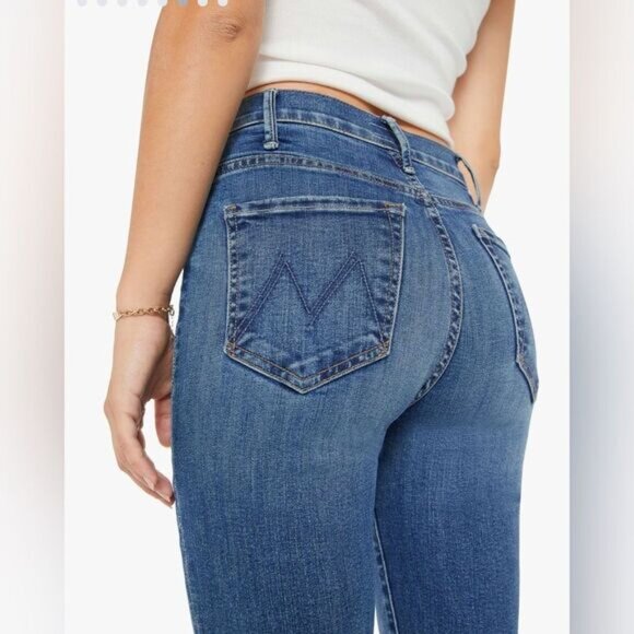 Mother Denim PETITES The Lil Hustler Ankle Fray in Healing Jar- Size 23 - Picture 3 of 9